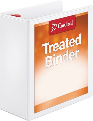Cardinal ClearVue 4 3-Ring View Binders, D-Ring, White (32140)