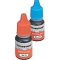 Accu-Stamp Ink Refills, Blue and Red Ink, 2/Bottles (032958)