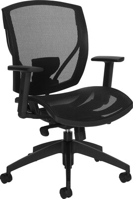 Offices To Go Synchro-Tilter Task Chair, Mesh, Black (TDOTG11310B)
