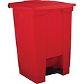 Rubbermaid® Step-on Waste Containers; Red, 12 gallon capacity