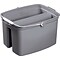 Rubbermaid® Brute Double Bucket, Double Pail, Gray, 17 Qt.