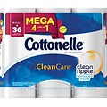 Kleenex® Cottonelle® Gentle Clean Care Bath Tissue; 1-Ply, 9 Mega Rolls/Pack