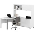 Bestar® Pro-Linea 71W L-Desk with Hutch in White (120864-17)