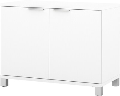 Bestar Pro-Linea 28H Storage Cabinet with 2 Shelves, White (120879-17)