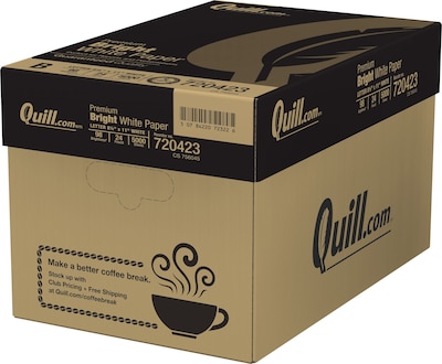 Quill Brand® 8.5" x 11" Laser & Inkjet Print Paper, 24 lbs., 98 Brightness, 500 sheets/Ream (720423)