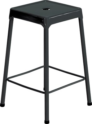 Safco Steel Counter Stool without Back, Black (6605BL)