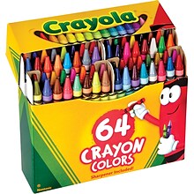 Crayola Crayons with Sharpener, 64 Crayons/Box (52-0064)