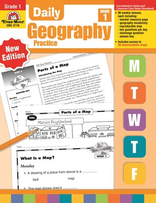 Daily Geography Practice Resource Book, Grade 1