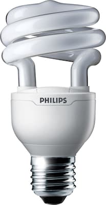 Philips Compact Fluorescent Twister Light Bulb, 13 Watts, Cool White, 6/Pack (414037)
