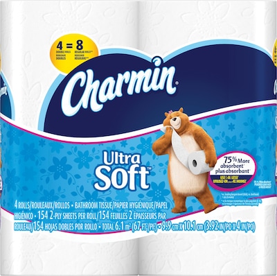 Charmin® Ultra Soft Toilet Paper; 2-Ply, 4 Rolls/Pack, 10 Packs/Carton, 40 Rolls/Carton (94051/PGC 86775)