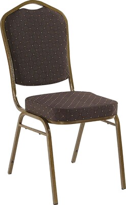 Iceberg® Banquet Chairs with Crown Back, Black/Gold, 4/Carton