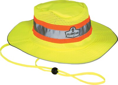Ergodyne GloWear 8935 Cooling High Visibility Sun Hat, Lime, Small/Medium (23259)