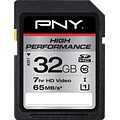 PNY 32GB High Performance SDHC CL10 65MB/s Flash Memory Card