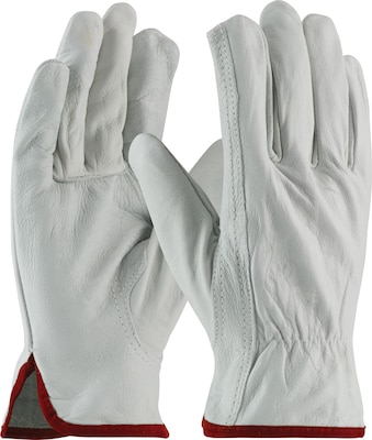 PIP Driver's Gloves, Economy Grade, Top Grain Cowhide, Small, Tan