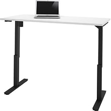 Bestar Universel 60W Electric Height Adjustable Desk, White (65867-17)