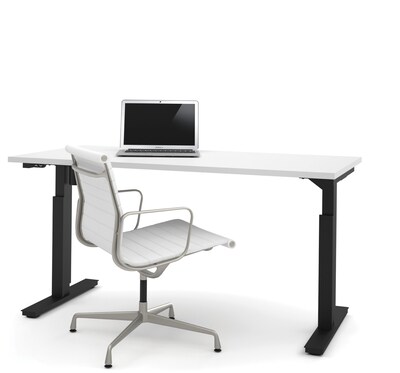 Bestar Universel 60"W Electric Height Adjustable Desk, White (65867-17)