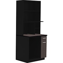 Safco 48H Modular Break Room Appliance Hutch, Asian Night/Black (1706AN)