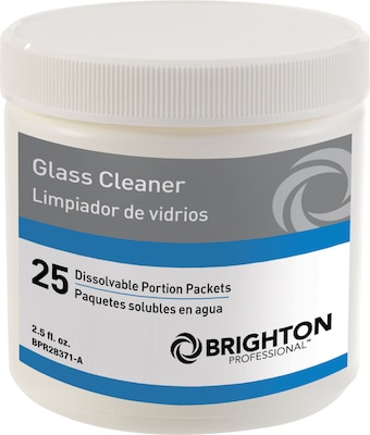 Brighton Professional™ Glass Cleaner Dissolvable Portion Packets, 25/Pack