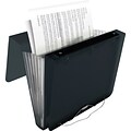 Samsill DUO 2-in-1 Organizer - 1 3-Ring Binder + 7 Pocket Accordion Style Expanding File - Black