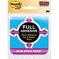 Post-it® Super Sticky Full Adhesive Notes, 3 x 3, Assorted, 25 Sheets/Pad, 1 Pad/Pack (F330-1PK)