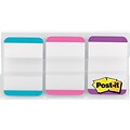 Post-it® 1 Durable Filing Tabs, Blue/Pink/Violet, 66 Tabs/Pack
