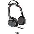 Plantronics Voyager Focus MS Active Noise Cancelling Bluetooth On Ear Phone & Computer Headset , Black and Gray (202652-102)