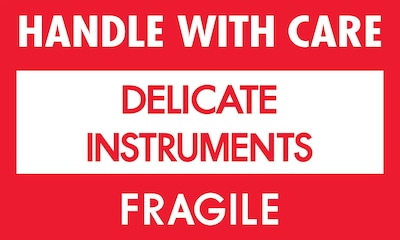 Tape Logic Delicate Instruments - HWC Shipping Label, 3 x 5, 500/Roll