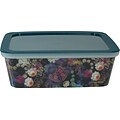 Cynthia Rowley Small Plastic Storage Box, Black Cosmic Floral