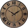Infinity Instruments 24 Wood Wine Barrel Wall Clock