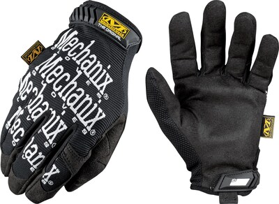 Mechanix Wear Original High Dexterity Gloves, Spandex/Synthetic, Hook & Loop Cuff, Medium, Black (MG