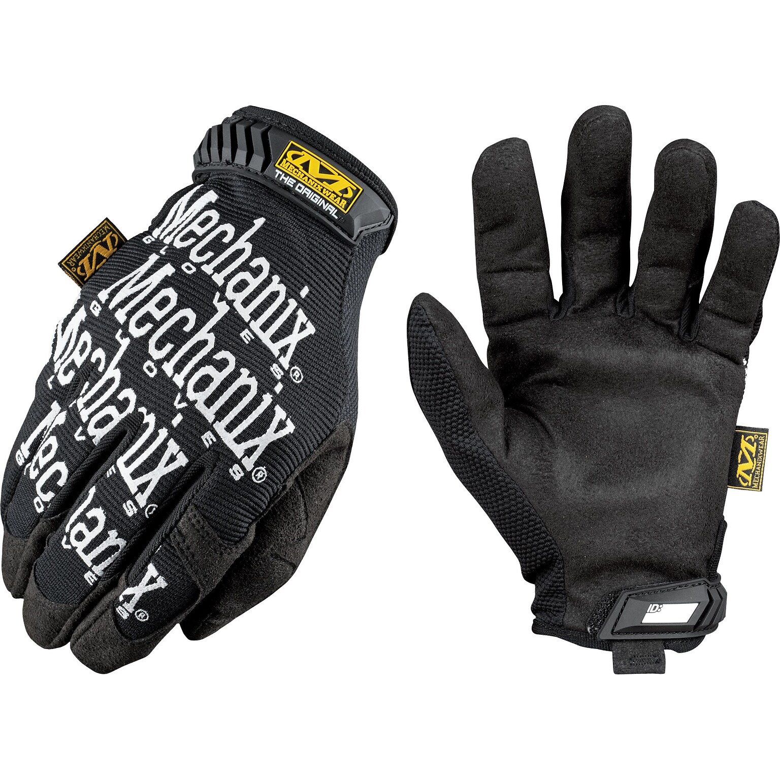 Mechanix Wear® Original® High Dexterity Gloves, Spandex/Synthetic, Hook & Loop Cuff, Large, Black (MG-05-010)