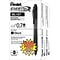 Pentel EnerGel-X Retractable Roller Gel Pens, Medium Point, Black Ink, 24/Pack (BL107ASW2)