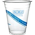 Eco-Products® BlueStripe™ Plastic Cold Cups, 16oz., Clear, 50/Pack (ECOEPCR16PK)
