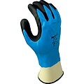 Best Manufacturing Company Black & Blue Liquid Resists 1 Pair Palm Coated Glove, 2XL