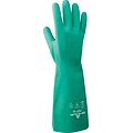 Best Manufacturing Company Green Nitrile Chemical Resistant Gloves, Medium, 12/Pack (72708)