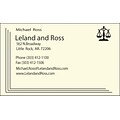 Custom 1-2 Color Business Cards, CLASSIC® Linen Baronial Ivory 80#, Raised Print, 1 Standard Ink, 2-