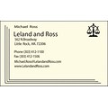 Classic® Laid Business Cards; Ivory, 1-Color, 1-Side Printing