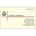 Classic Laid 80-lb Business Card; 2-color, 2-sided, Ivory