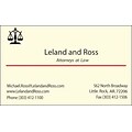 Custom 1-2 Color Business Cards, CLASSIC® Laid Baronial Ivory 80#, Flat Print, 2 Custom Inks, 2-Side