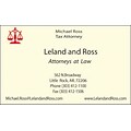 Classic® Laid Business Card; 2-Color, 1-Side Printing, Ivory