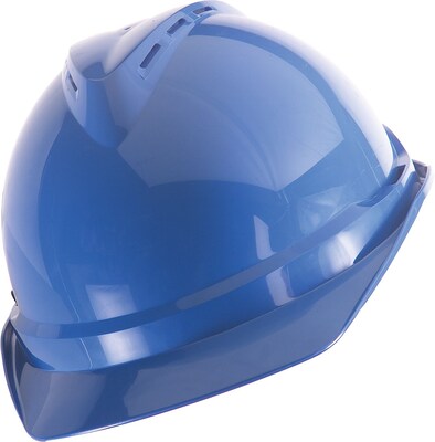 Mine Safety Appliances V-Gard 500 Polyethylene 4-Point Ratchet Suspension Short Brim Hard Hat, White