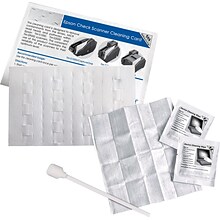 Epson Check Scanner Cleaning Kit, 16 Cards, 4 Wipes and 4 Swabs per Kit