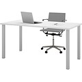 Bestar® 30 x 48 Table with Square Metal Legs, White (65865-17)