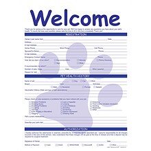 Medical Arts Press® Welcome Registration Form,  Paw Print in Middle