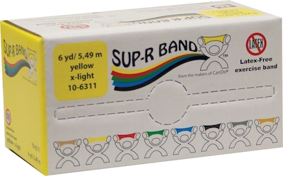 Sup-R Band® Latex-Free Exercise Band; Yellow, X-Light, 6 Yard