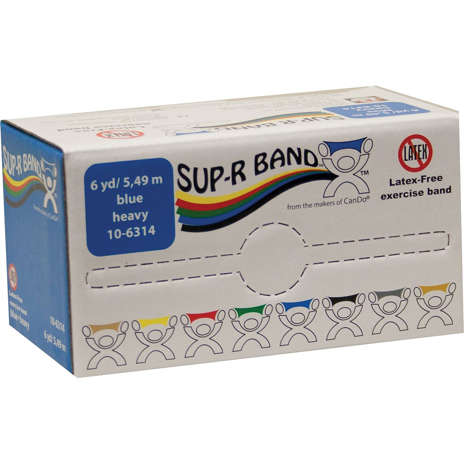 Sup-R Band® Latex-Free Exercise Band; Blue, Heavy, 6 Yard