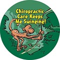 Medical Arts Press® Chiropractor Stickers,  Monkey Swinging