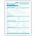 Medical Arts Press® Dental Registration and History Form, Welcome, Toothbrush, Teal Design, No Punch