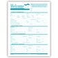 Medical Arts Press® Dental Registration and History Form, Welcome, Toothbrush, Teal Design, No Punch
