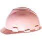 Mine Safety Appliances V-Gard Polyethylene 4-Point Ratchet Suspension Short Brim Hard Hat, Pink (495862)